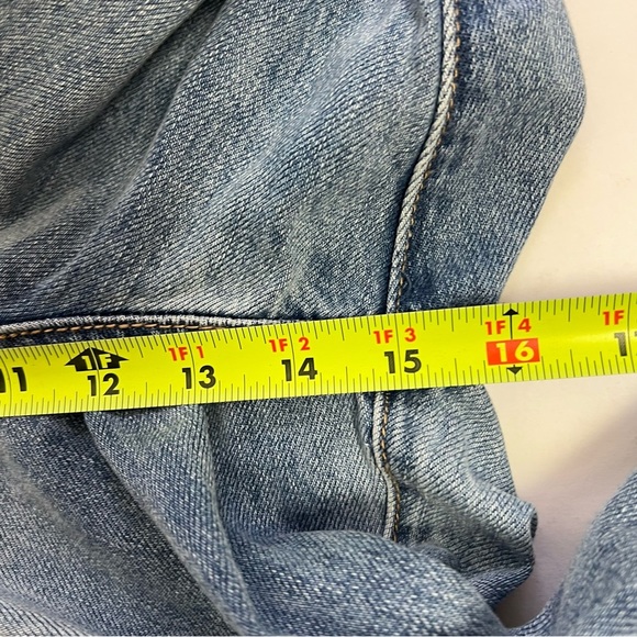 Insane Gene Women’s Jr Blue Jean Sz 7 High-Waist Girlfriend Distress Ripped Torn - Picture 13 of 15